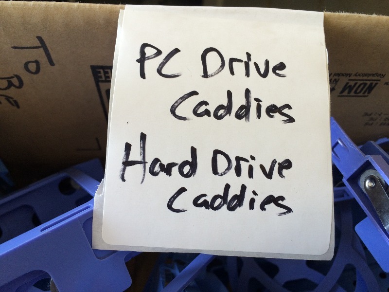 PC Drive & Hardware Caddies   box lot