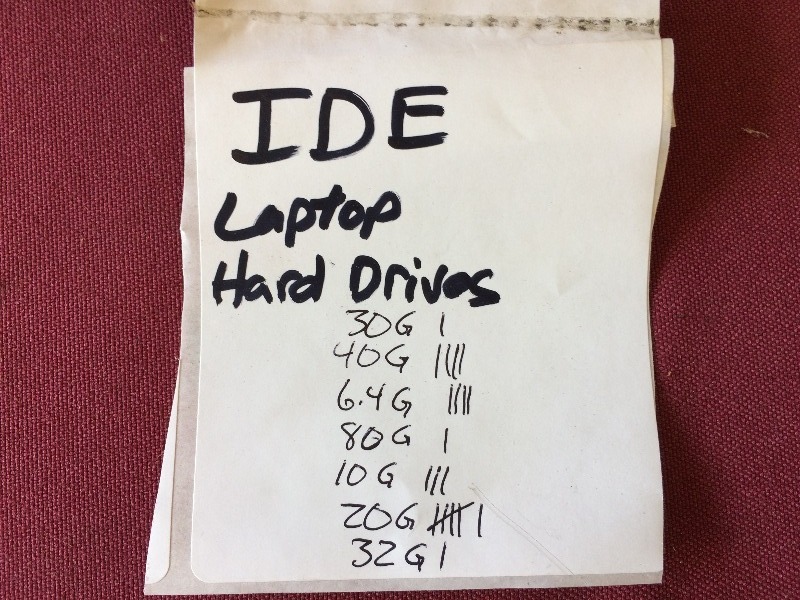 IDE Laptop Hard Drives     box lot
