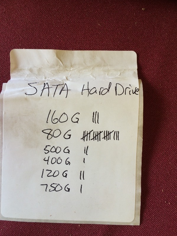 SATA Hard Drives  box lot