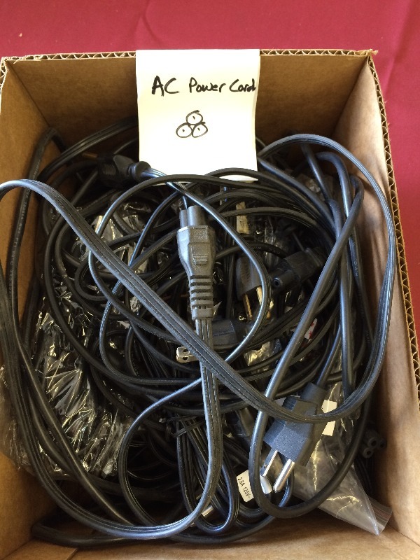 Computer AC power cords   box lot