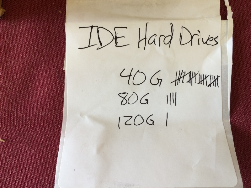 IDE Hard Drives    box lot