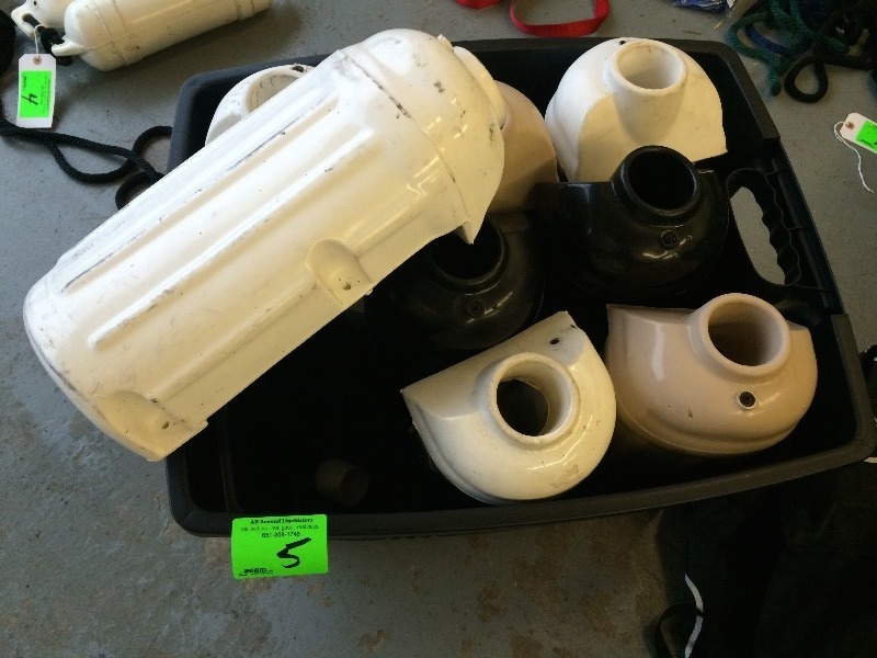 Dock Bumpers - lot of 8   storage container is included