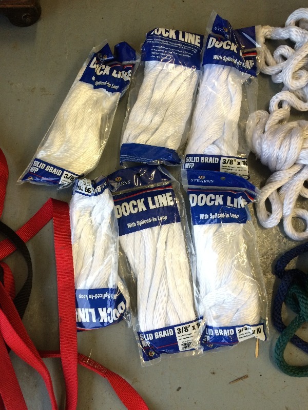 Assorted dock & fender line