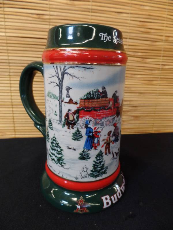 lot 12 image: Budweiser Christmas Steins