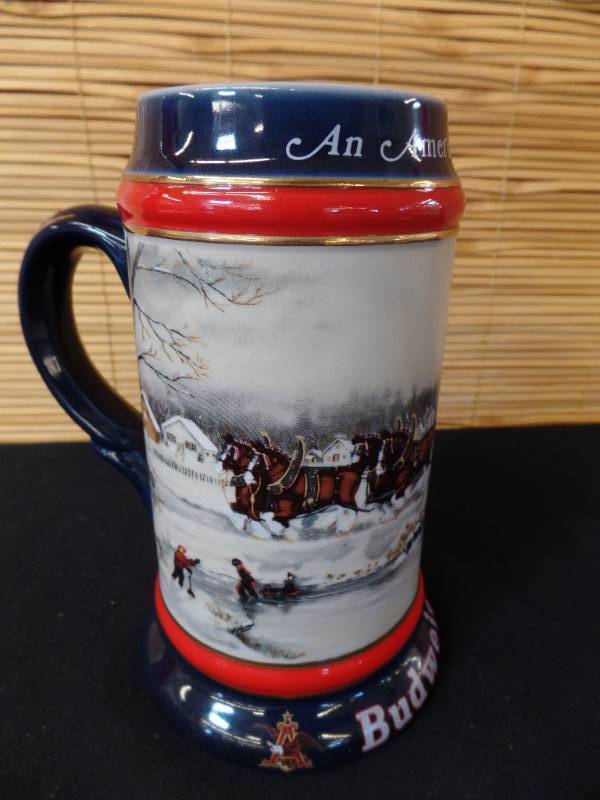 lot 14 image: Budweiser Christmas Steins