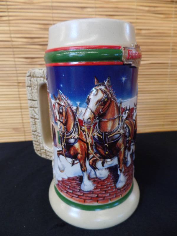 lot 15 image: Budweiser Christmas Steins