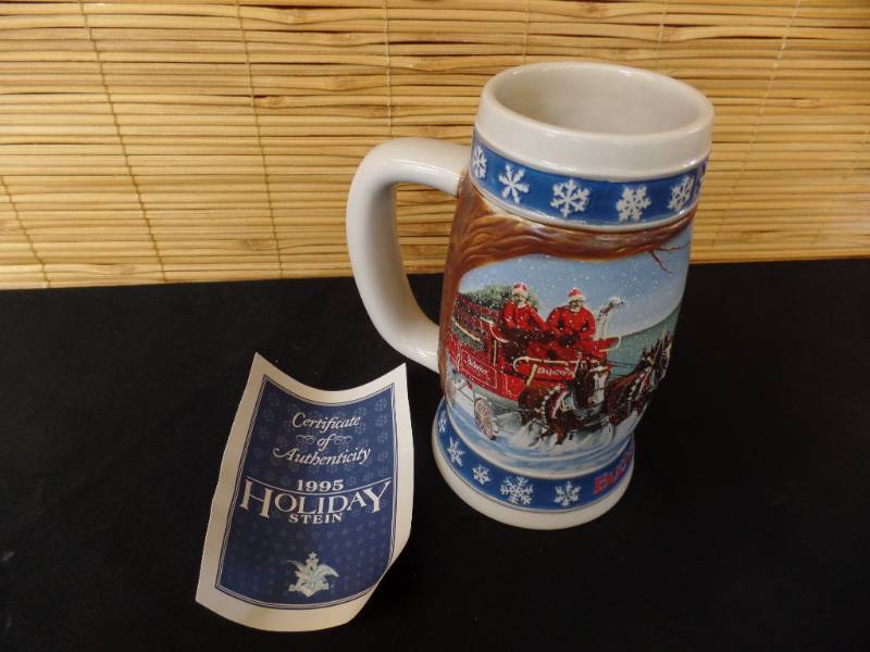 lot 17 image: Budweiser Christmas Steins