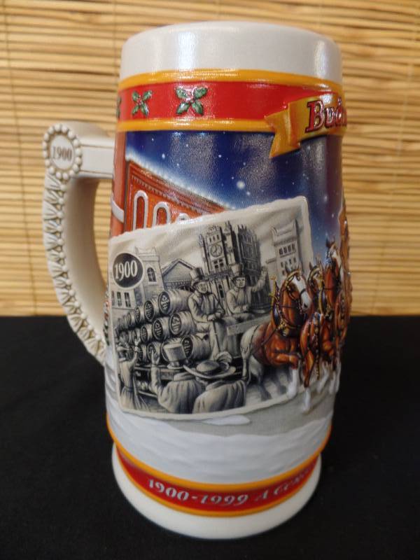 lot 19 image: Budweiser Christmas Steins