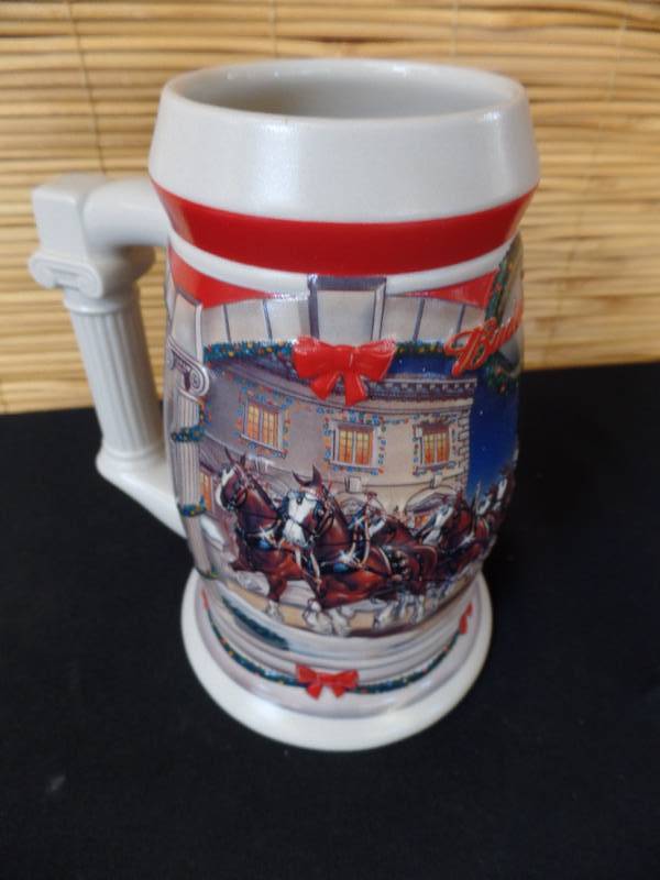 lot 21 image: Budweiser Christmas Steins