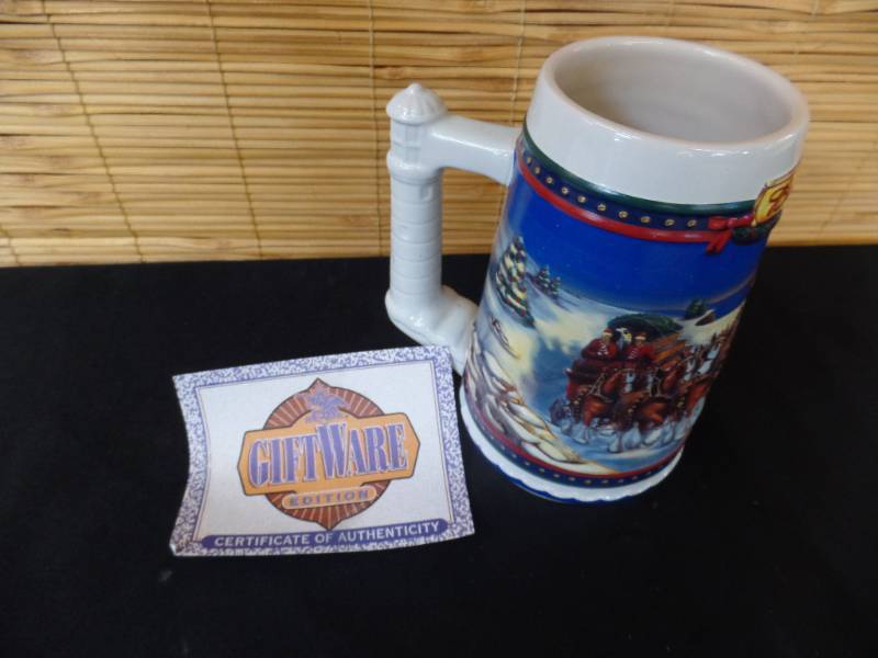 lot 22 image: Budweiser Christmas Steins