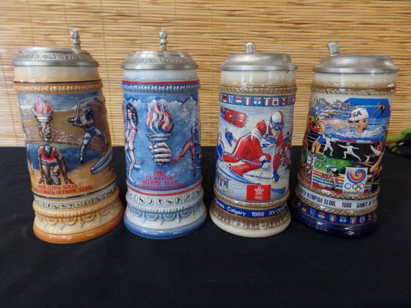 lot 114 image: Anheuser-Busch Olympic Steins