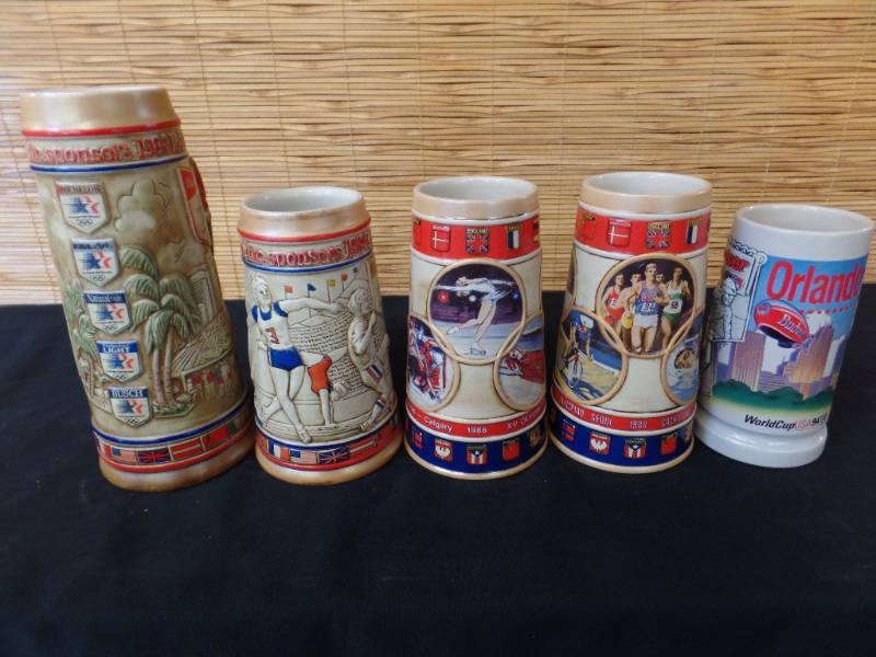lot 115 image: Anheuser-Busch Olympic Steins