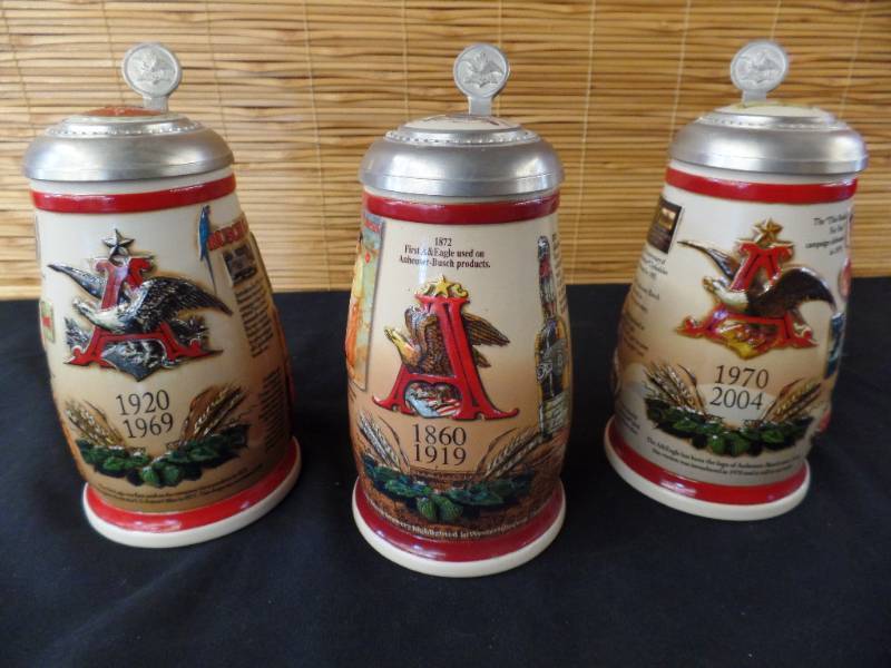 lot 163 image: Anheuser-Busch Series Steins