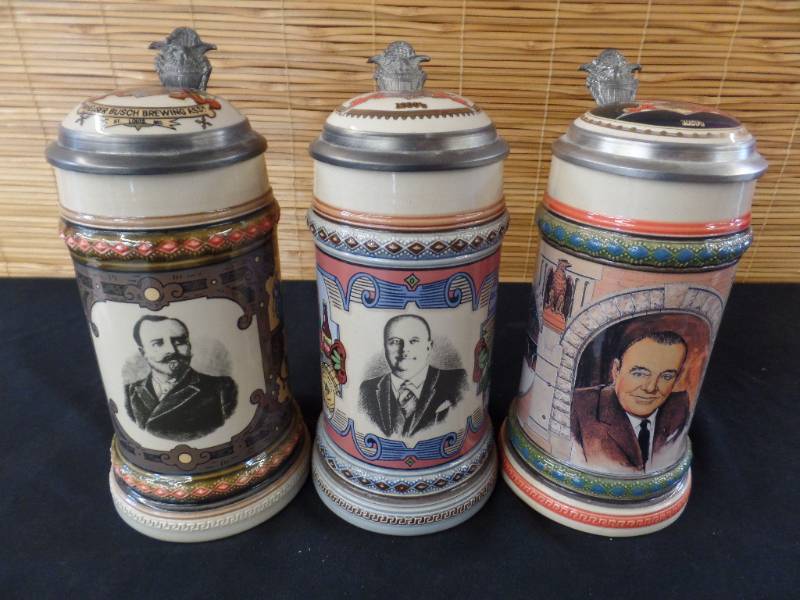 lot 165 image: Anheuser-Busch Series Steins