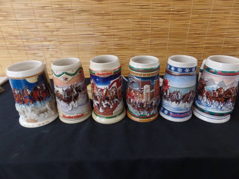 lot 180 image: Budweiser Holiday steins