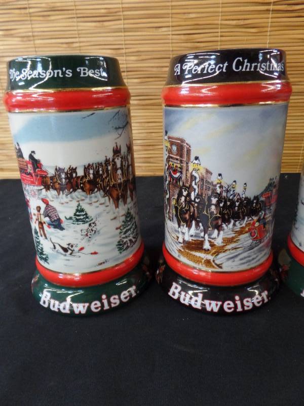 lot 182 image: Budweiser Holiday Steins