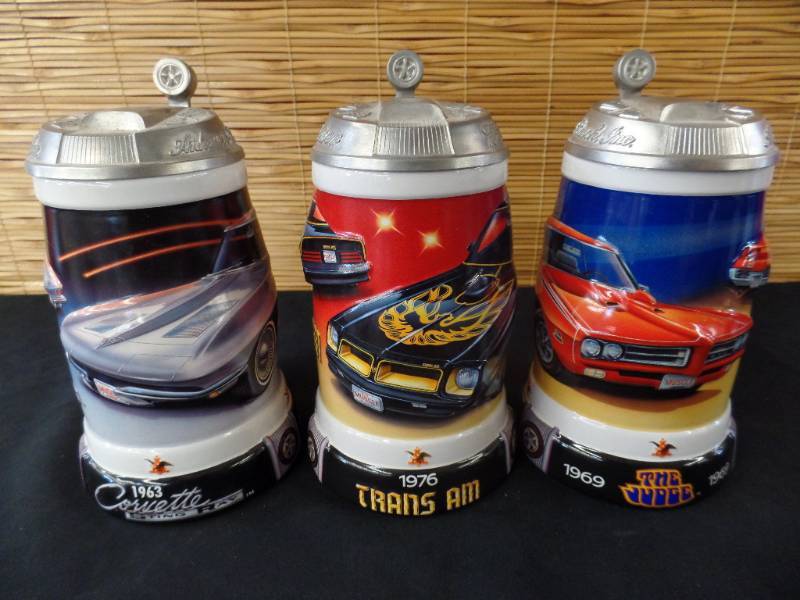lot 196 image: Budweiser and Anheuser-Busch Steins