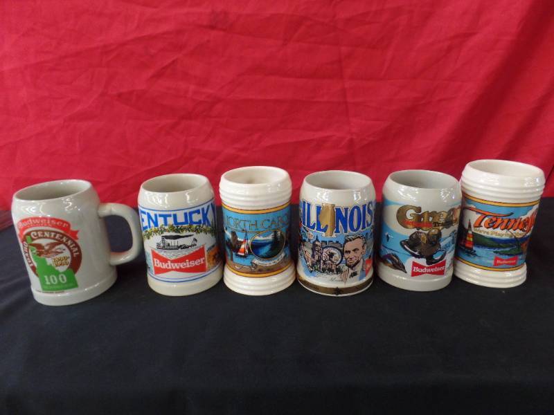lot 203 image: Budweiser Steins