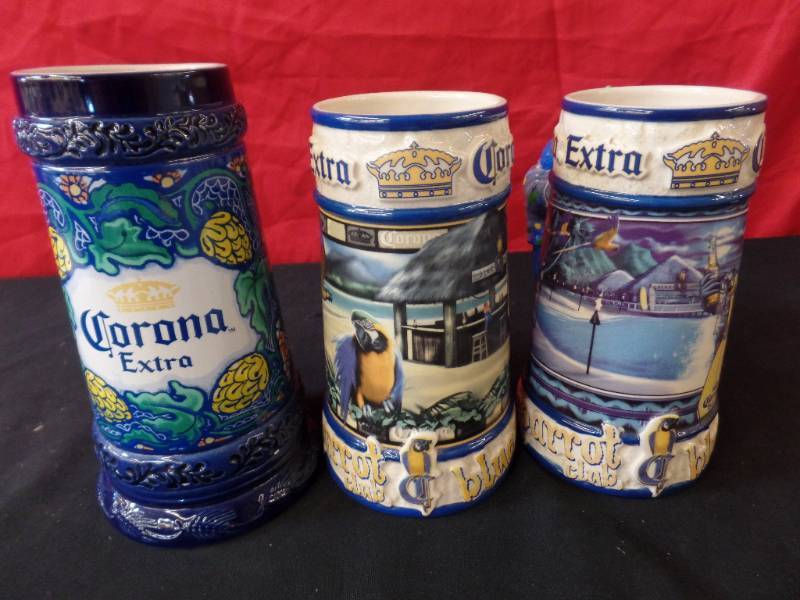 lot 235 image: Corona Blue Parrot Club Steins