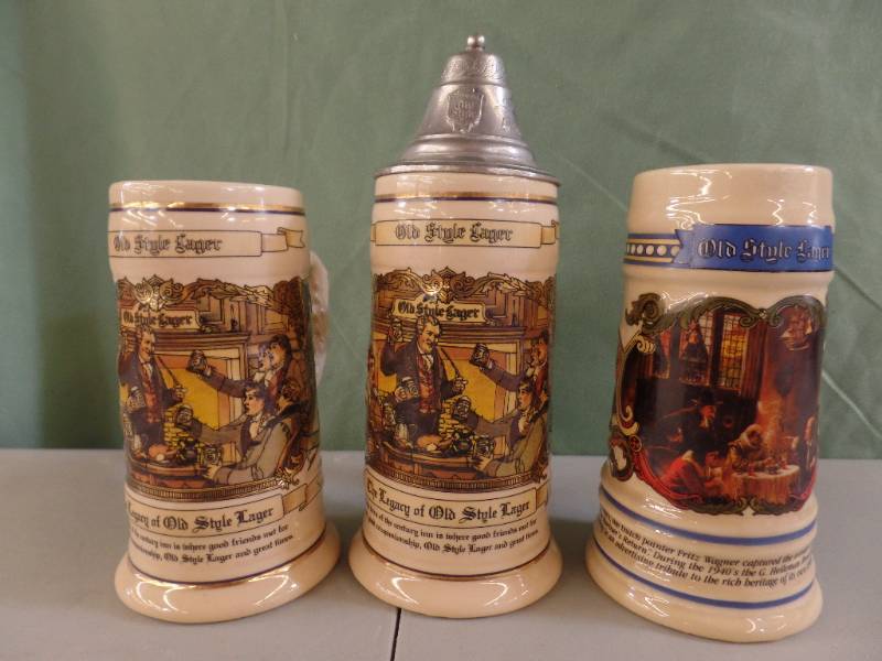 lot 254 image: Old Style Lager Limited Edition Steins
