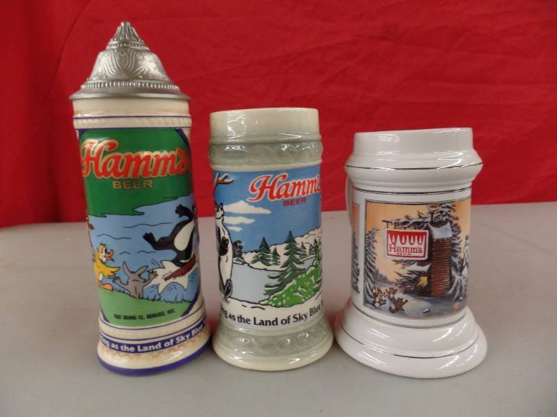 lot 313 image: Hamms Limited Edition Steins Assorted