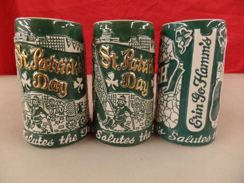 lot 315 image: Hamms St. Patricks Day Steins