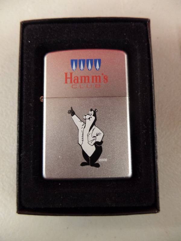 lot 349 image: Hamms Club Zippo Lighter
