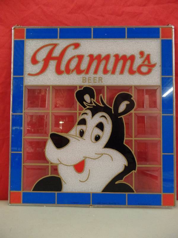 lot 353 image: Hamms Glass Advertising Sign