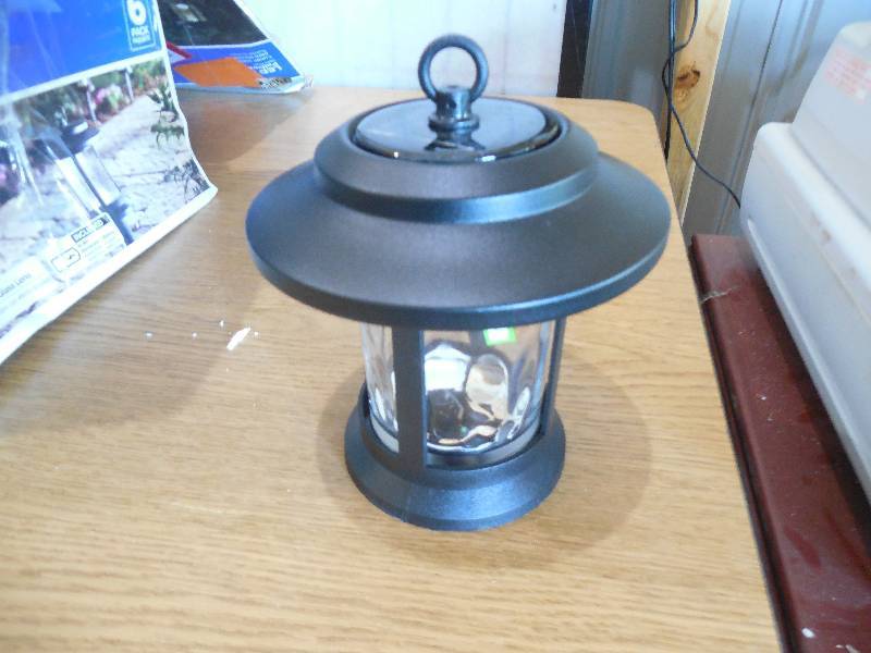Solar LED Black Lantern Pathway Light (6-Pack)
