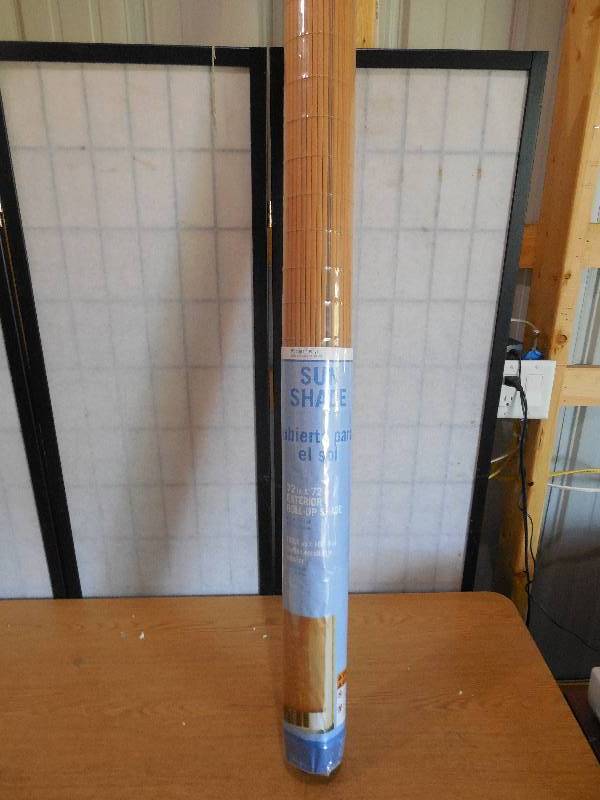 (2) 72 X 72 TAN ROLL UP WINDOW BLIND
