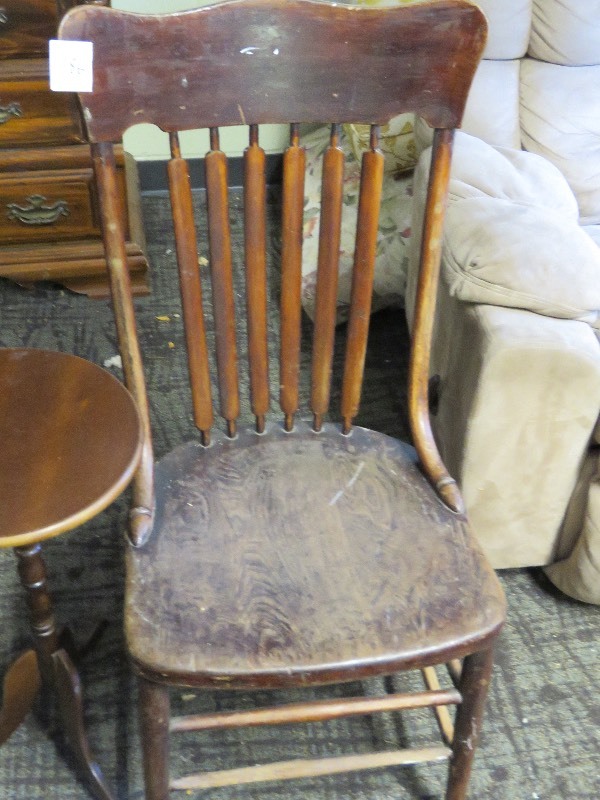 Vintage wood chair and table