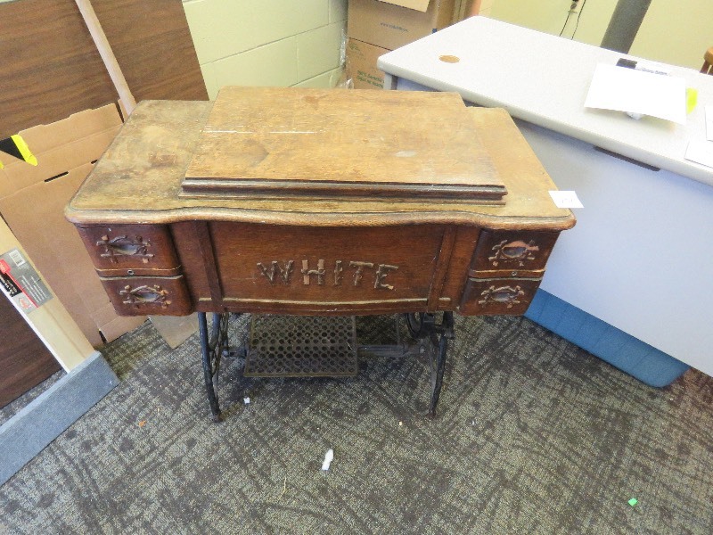 Antique White Sewing Machine