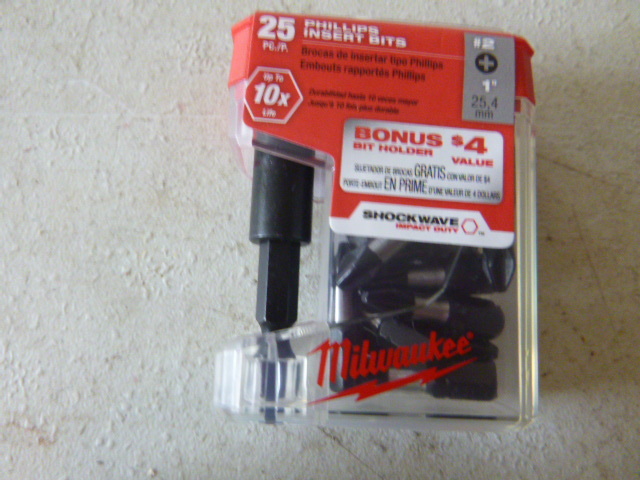 Milwaukee 25 Piece Phillips Bits