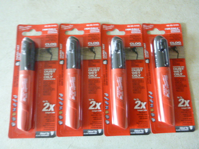 4 Milwaukee Inkzall Job Site Markers