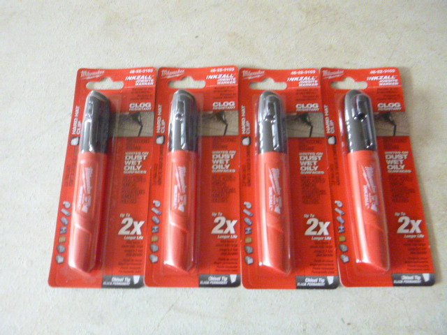 4 Milwaukee Inkzall Jobsite Markers