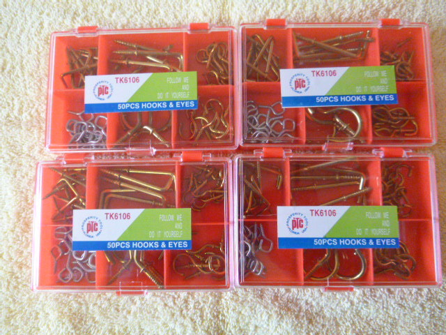 4 Packs of PTC Hooks and Eyes
