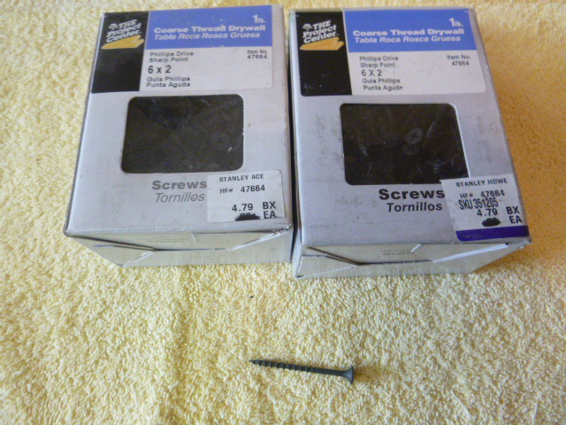 2 Boxes of Coarse Thread Drywall Screws