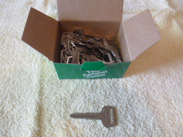 Box of Hillman Import Auto Key Blanks