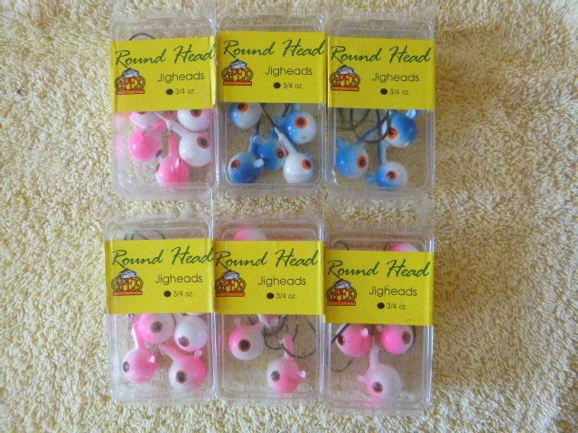 6 Packs of Apex Round Jigheads