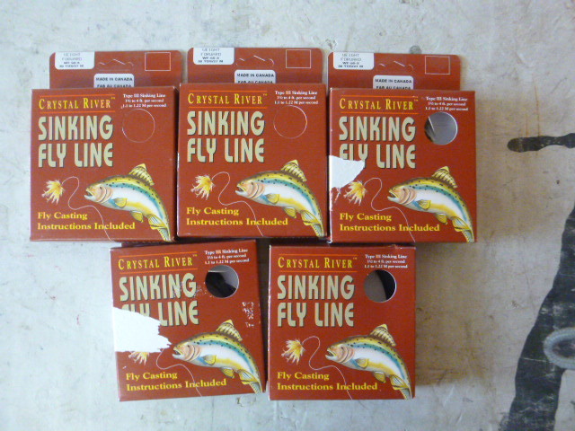 5 Spools of Crystal River Sinking Flyline