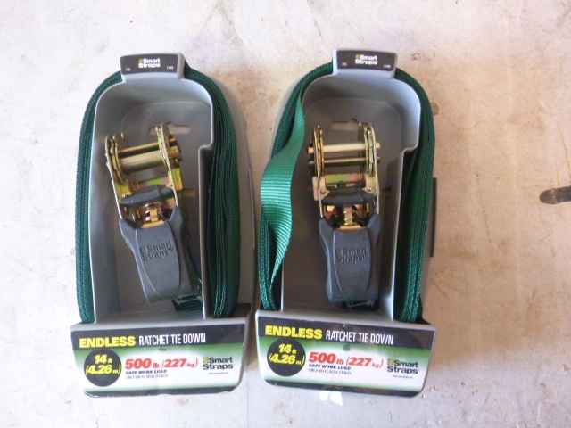 2 Smart Straps Ratchet Tie-Downs