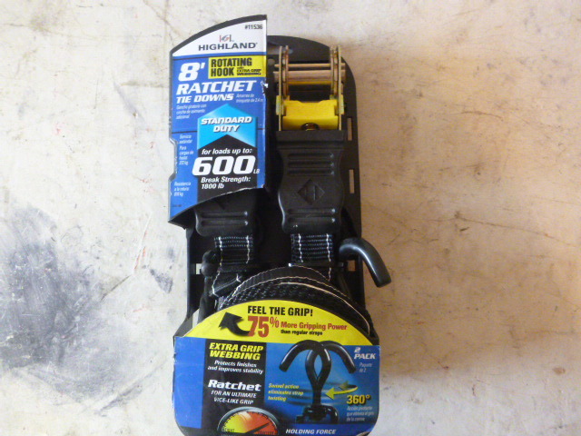 Highland Ratchet Tie Downs with Swivel J Hooks