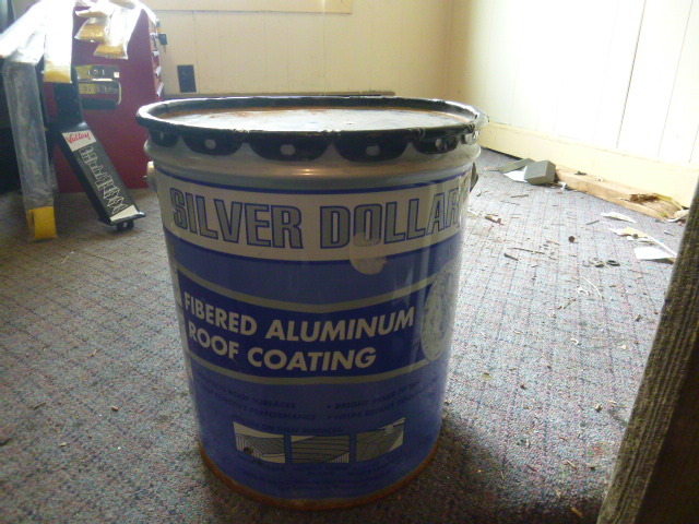 Silver Dollar Fibered Aluminum Roof Coating