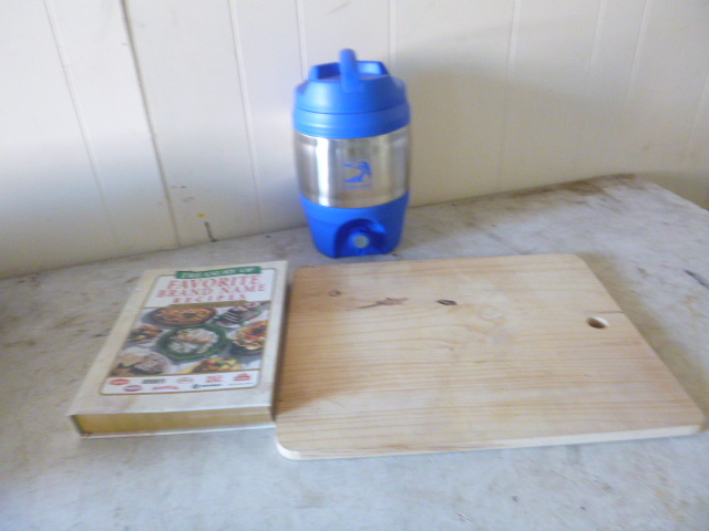 Cutting Board, Cookbook and Insulated Jug