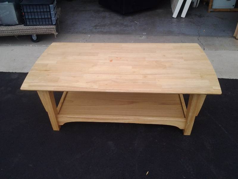 lot 10 image: Wood Coffee Table 48x26x18