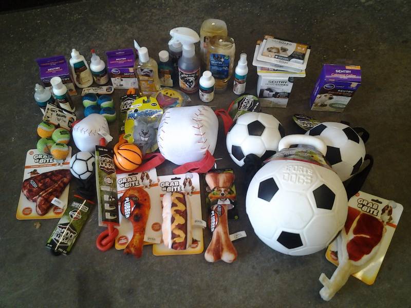 lot 44 image: Large Lot Of Dog Related (Toys, Shampoo, More)
