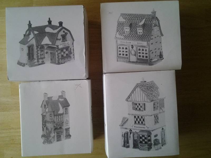 lot 62 image: 4-Department 56-Hand Painted Porcelain With Original Boxes
