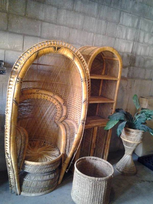 tall wicker chair