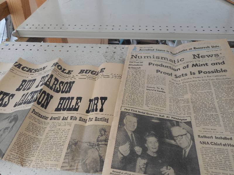 ANTIQUE 1884 JACKSON HOLE BUGLE PAPER AND NUMISMATIC NEWS