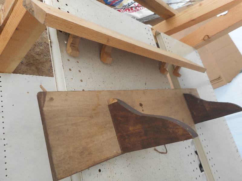 2 WOODEN SHELVES
